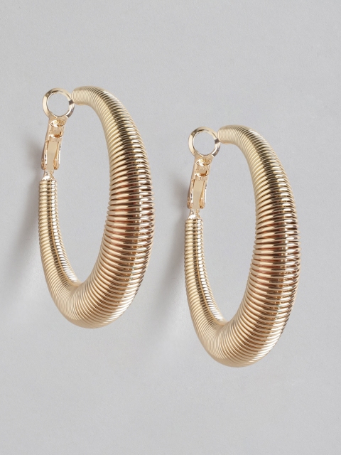 

DressBerry Gold-Toned Circular Hoop Earrings