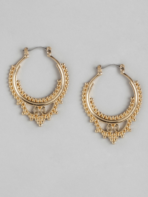 

Anouk Gold-Plated Textured Circular Hoop Earrings