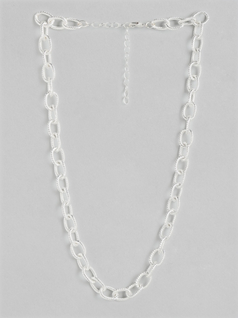 

DressBerry Silver-Toned Chunky Chain Necklace