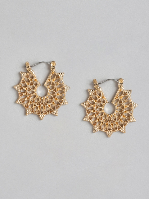 

Anouk Gold-Plated Textured Circular Drop Earrings