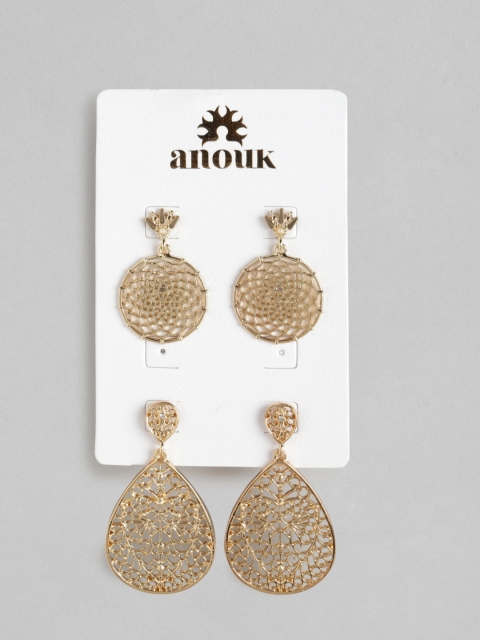 

Anouk Set of 2 Gold-Plated Filigree Earrings