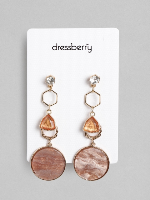 

DressBerry Set of 2 Gold-Plated Geometric Drop Earrings