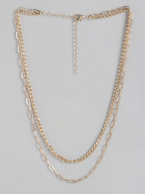 

DressBerry Gold-Toned Layered Chunky Necklace