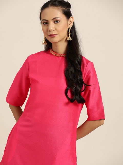 

Sangria Women Pink Solid Kurta