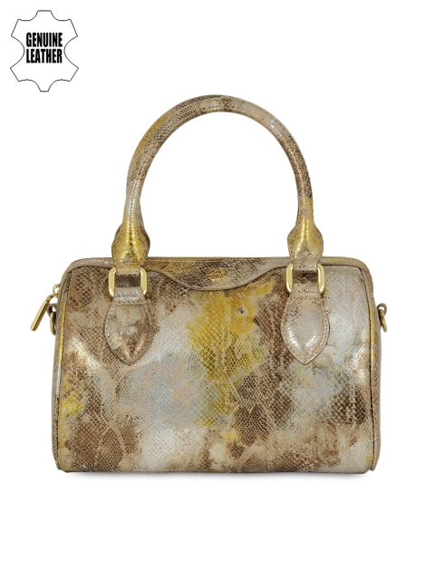 

Eske Women Brown & Beige Printed Leather Handbag