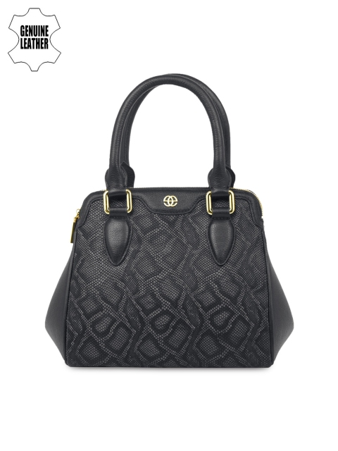 

Eske Women Black Animal Print Leather Handbag, Beige