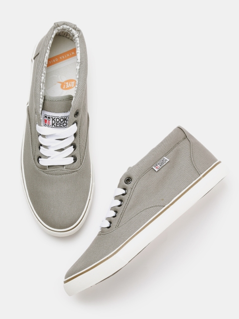 

Kook N Keech Men Grey Canvas Sneakers