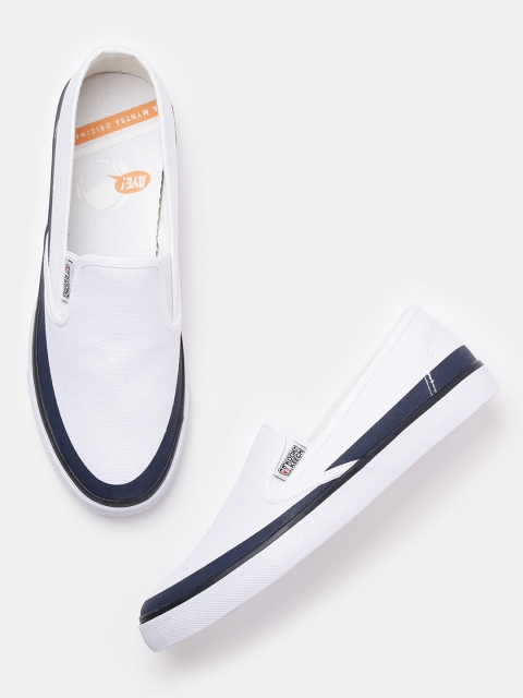 

Kook N Keech Men White Slip-Ons