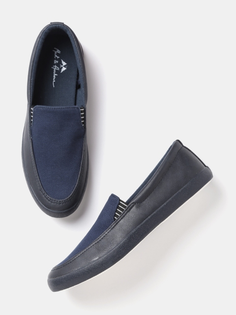 

Mast & Harbour Men Navy Blue Slip-On Sneakers