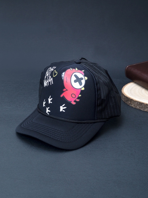

Golden Peacock Men Black & Red Printed Snapback Cap