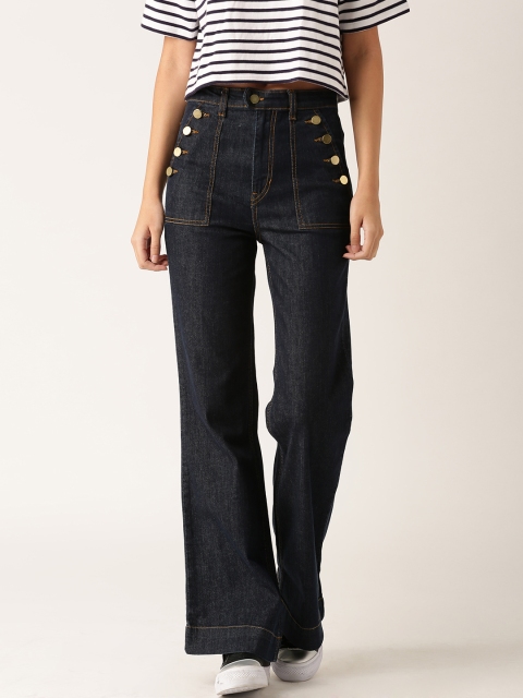 

DressBerry Women Blue Flared Fit High-Rise Stretchable Jeans
