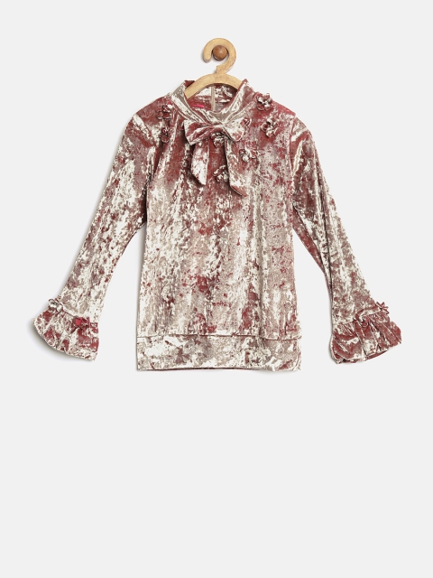 

Tiny Girl Beige Dual-Toned Top