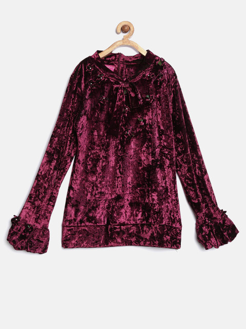 

Tiny Girl Burgundy Dual-Toned Top