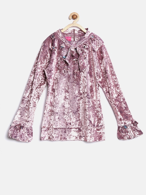 

Tiny Girl Mauve Dual-Toned Top