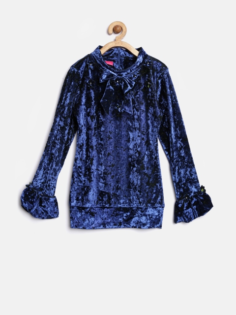 

Tiny Girl Blue Dual-Toned Top