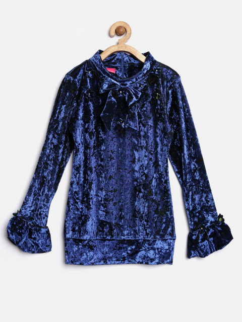 

Tiny Girl Blue Dual-Toned Top