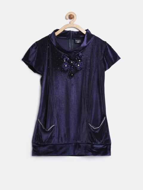 

Tiny Girl Navy Embellished Top, Navy blue