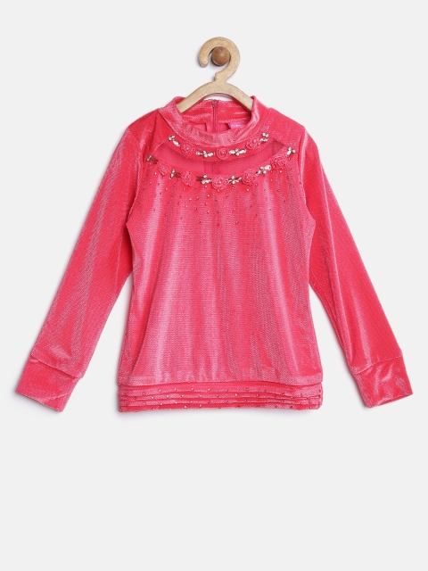 

Tiny Girl Pink Embellished Top