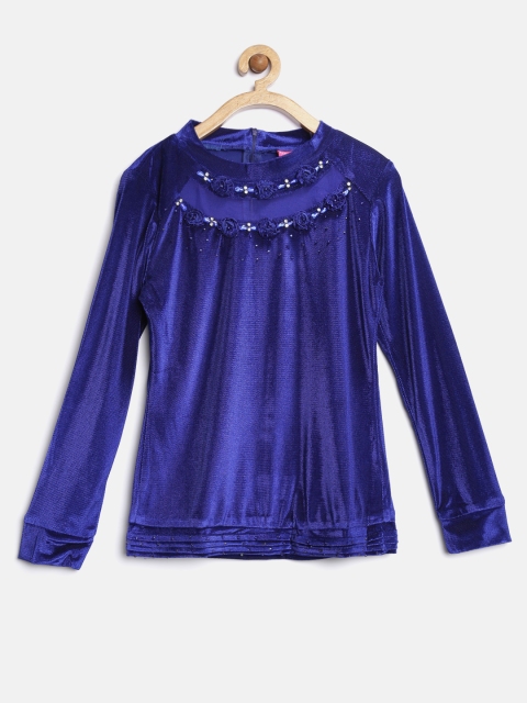 

Tiny Girl Blue Embellished Top