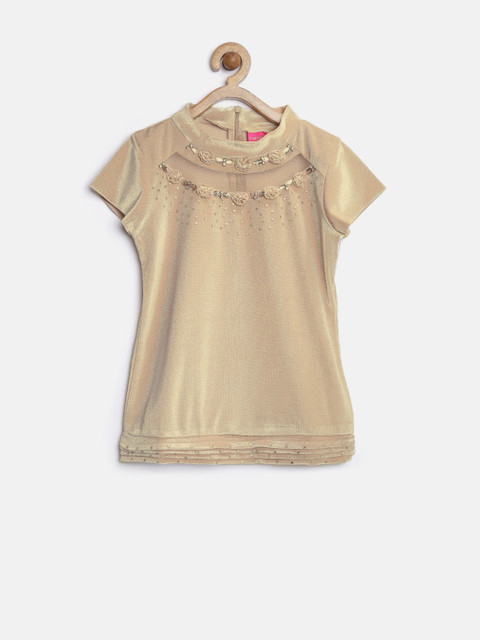 

Tiny Girl Beige Embellished Top