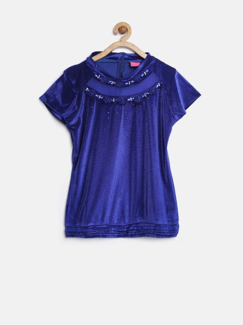 

Tiny Girl Blue Embellished Top