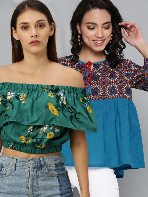 

HERE&NOW Women Pack Of Two Tops, Green
