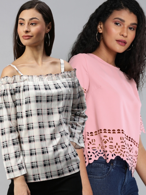 

HERE&NOW Women Pack Of 2 Tops, Pink