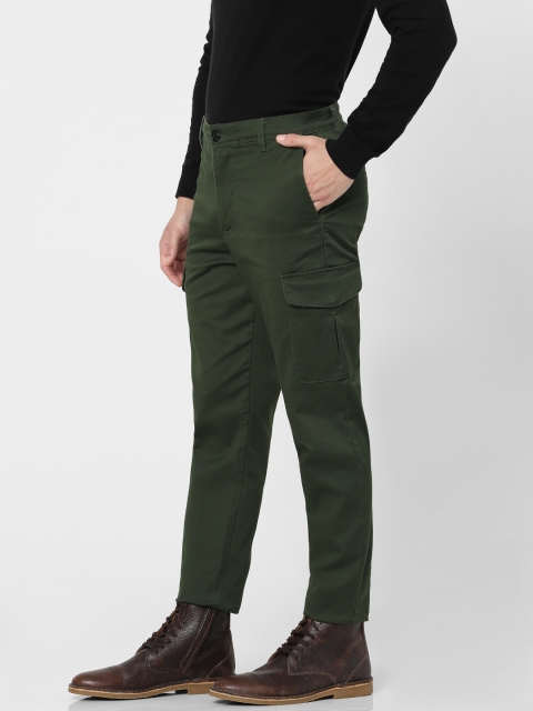 

SELECTED Men Olive Green Slim Tapered Fit Gainford Cargo Trousers