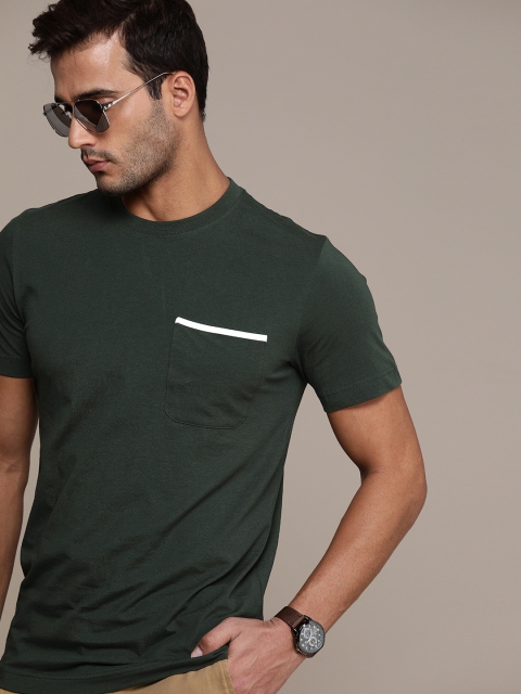 

SELECTED Men Green Organic Pure Cotton Organic Cotton T-shirt