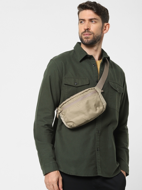 

SELECTED Men Olive Green Solid Casual Shirt