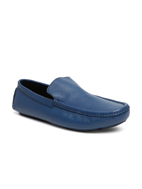 

San Frissco Men Blue Leather Loafers