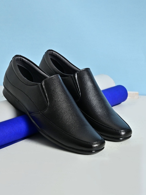 

INVICTUS Men Black Solid Formal Slip-Ons