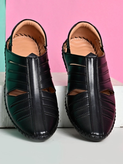 

INVICTUS Men Black Shoe-Style Sandals