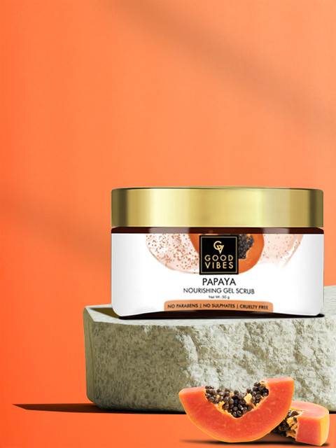 

Good Vibes Papaya Nourishing Gel Scrub - 50 g, Gold