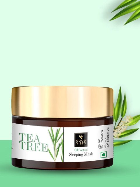 

Good Vibes Tea Tree Oil Control Sleeping Mask - 50 g, Transparent