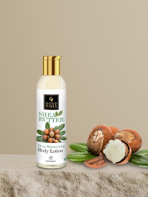 

Good Vibes Shea Butter Deep Moisturizing Body Lotion (200 ml), Transparent