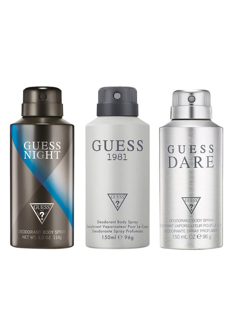 

GUESS Men Set of Dare Homme-1981 & Night Deodorants, Metallic