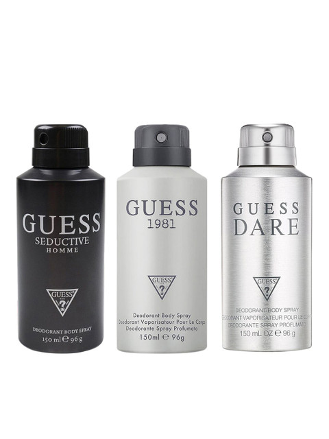 

GUESS Men Set of 1981-Dare And Seductive Homme Deodorants, Silver