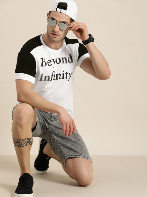 

Moda Rapido Men White Typography Printed Round Neck Pure Cotton T-shirt
