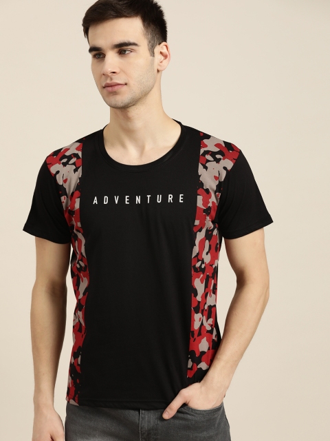 

Moda Rapido Men Black Pure Cotton Printed Pure Cotton T-shirt