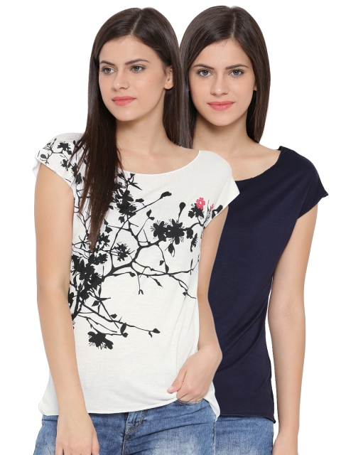 

DressBerry Women Pack of 2 Tops, Off white