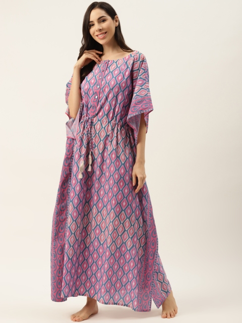 

DREAMSS BY SHILPA SHETTY Pink Printed Maxi Nightdress
