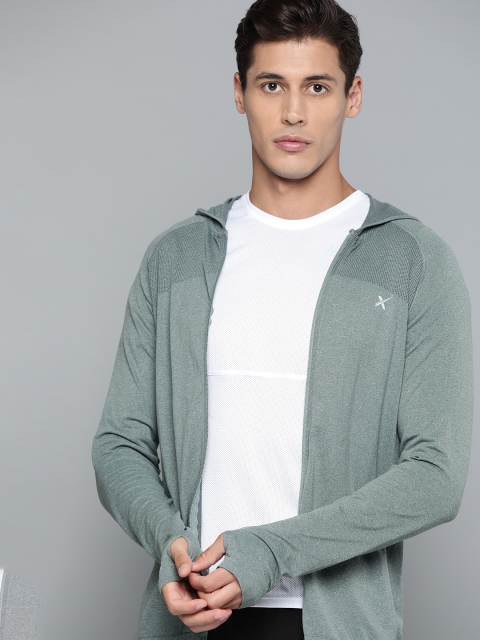 

HRX By Hrithik Roshan Training Men Pewter Seamless Solid Rapid-dry Jackets, Green