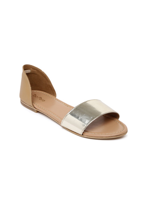 

Tao Paris Women Muted Gold-Toned & Brown Scarlett Flats