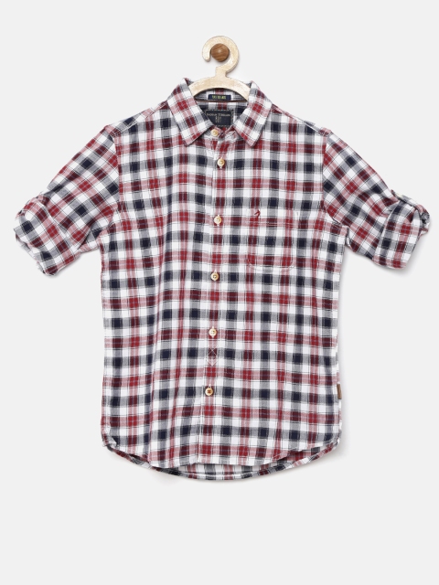 

Indian Terrain Boys Red Regular Fit Checked Casual Shirt