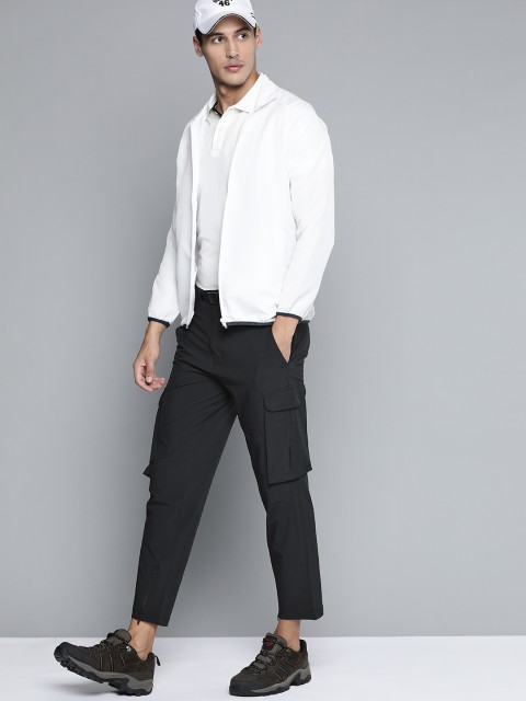 

HRX By Hrithik Roshan Outdoor Men Jet Black Lycra Solid Trousers