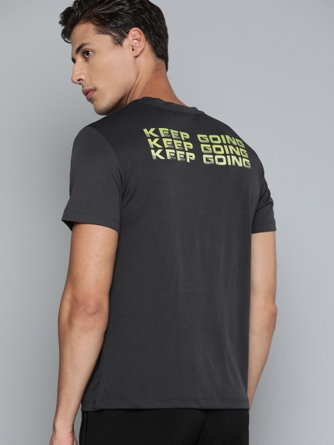 

HRX By Hrithik Roshan Running Men Iron Rapid-Dry Typography Running T-shirt, Black