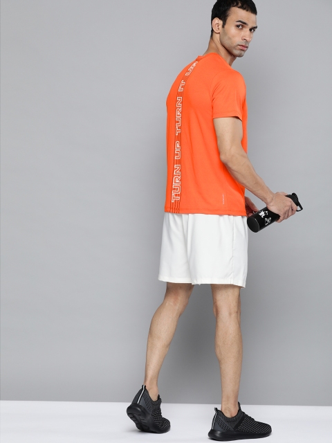 

HRX by Hrithik Roshan Men Orange Typography Printed Running T-shirt