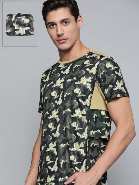 

HRX By Hrithik Roshan Outdoor Men Sponge Packable Camouflage Tshirt, Cream