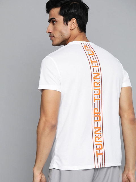 

HRX by Hrithik Roshan Men Orange Typography Printed Running T-shirt